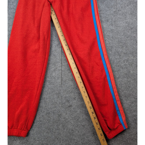 Aviator Nation Joggers Womens Smell Red Rainbow Stripe Athleisure Comfy Lounge - Picture 2 of 7